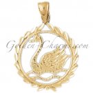 14K GOLD ANIMAL CHARM - SWAN #3008
