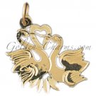 14K GOLD ANIMAL CHARM - SWAN #3005