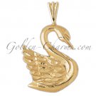 14K GOLD ANIMAL CHARM - SWAN #3001
