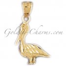 14K GOLD ANIMAL CHARM - SWAN #2999