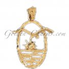 14K GOLD ANIMAL CHARM - BIRD #2926
