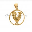 14K GOLD FOWEL CHARM - COCK #6354