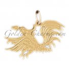 14K GOLD BIRD CHARM - COCK #2976