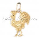 14K GOLD BIRD CHARM - COCK #2974