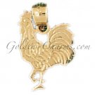14K GOLD BIRD CHARM - COCK #2973