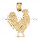 14K GOLD BIRD CHARM - COCK #2971