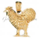 14K GOLD BIRD CHARM - COCK #2969