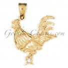 14K GOLD BIRD CHARM - COCK #2968