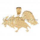 14K GOLD BIRD CHARM - COCK #2966