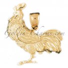 14K GOLD BIRD CHARM - COCK #2965