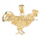 14K GOLD BIRD CHARM - COCK #2963