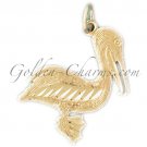 14K GOLD BIRD CHARM - PELICAN #2995