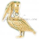 14K GOLD BIRD CHARM - PELICAN #2994