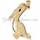 14K GOLD BIRD CHARM - PELICAN #2980