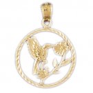 14K GOLD BIRD CHARM - HUMMINGBIRD #3041