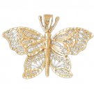 14K GOLD ANIMAL FILIGREE CHARM - BUTTERFLY #3148