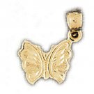 14K GOLD ANIMAL FILIGREE CHARM - BUTTERFLY #3131