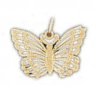 14K GOLD ANIMAL FILIGREE CHARM - BUTTERFLY #3125