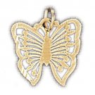 14K GOLD ANIMAL FILIGREE CHARM - BUTTERFLY #3119