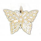 14K GOLD ANIMAL FILIGREE CHARM - BUTTERFLY #3115