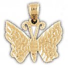 14K GOLD ANIMAL FILIGREE CHARM - BUTTERFLY #3112
