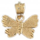 14K GOLD ANIMAL FILIGREE CHARM - BUTTERFLY #3108