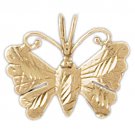 14K GOLD ANIMAL FILIGREE CHARM - BUTTERFLY #3107