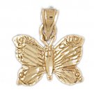 14K GOLD ANIMAL FILIGREE CHARM - BUTTERFLY #3106