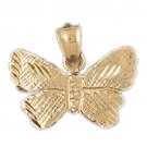14K GOLD ANIMAL FILIGREE CHARM - BUTTERFLY #3105