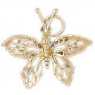 14K GOLD ANIMAL FILIGREE CHARM - BUTTERFLY #3096