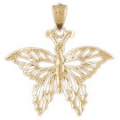 14K GOLD ANIMAL FILIGREE CHARM - BUTTERFLY #3095