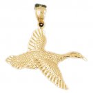14K GOLD BIRD CHARM - DUCK #2946