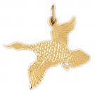 14K GOLD BIRD CHARM - DUCK #2955