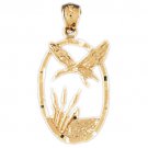 14K GOLD BIRD CHARM - DUCK #2954