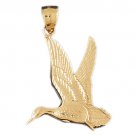 14K GOLD BIRD CHARM - DUCK #2951 14K GOLD BIRD CHARM - DUCK #2951