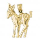 14K GOLD ANIMAL CHARM - DEER #2259