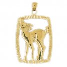 14K GOLD ANIMAL CHARM - DEER #2258