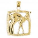 14K GOLD ANIMAL CHARM - DEER #2257
