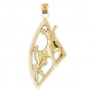 14K GOLD ANIMAL CHARM - DEER #2256