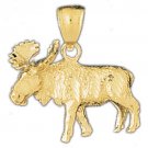 14K GOLD ANIMAL CHARM - MOOSE #2245
