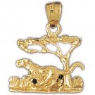 14K GOLD ANIMAL CHARM - PANTHER #1729