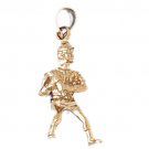 14K GOLD SPORT CHARM - FOOTBALL PLAYER 3D # 3189