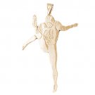 14K GOLD SPORT CHARM - FOOTBALL PLAYER # 3185