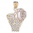 14K GOLD SPORT CHARM - BASKETBALL # 3238