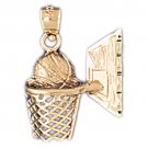 14K GOLD SPORT CHARM - BASKETBALL # 3237