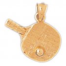 14K GOLD SPORT CHARM - TABLE TENNIS RACKET # 3316 14K GOLD SPORT CHARM - TABLE TENNIS RACKET # 3316