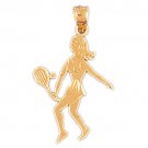 14K GOLD SPORT CHARM - TENNIS RACKET # 3287