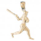 14K GOLD SPORT CHARM - BASEBALL #3333