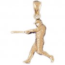 14K GOLD SPORT CHARM - BASEBALL #3319