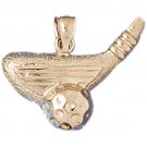 14K GOLD SPORT CHARM - GOLF #3388
